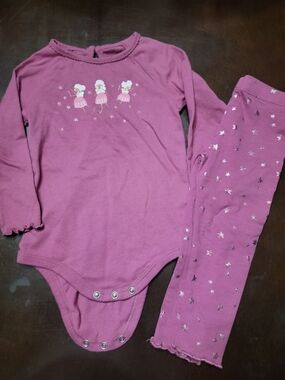 Garanimals Toddler Long Sleeve Bodysuit in Dusty Rose